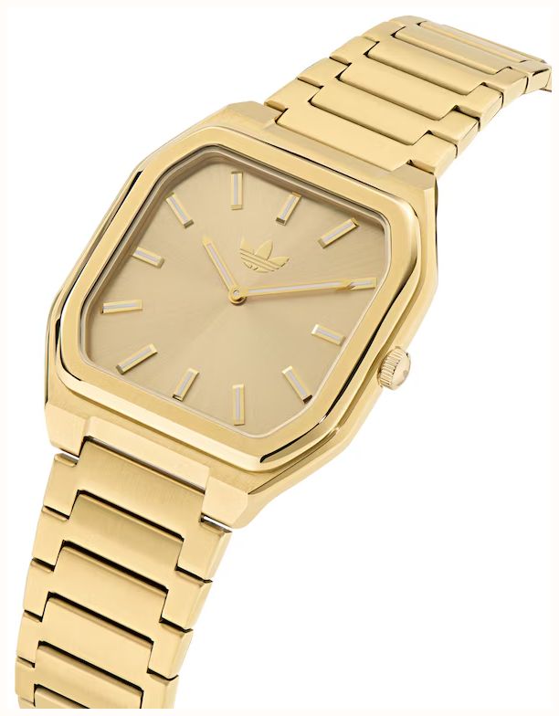 Adidas Originals City Tech Square Gold Tone Dial Gold Tone Stainless Steel Bracelet AOFH26517 - alternate view 2
