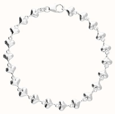 Sterling Silver 19.5cm Heart Link Bracelet H7239/S