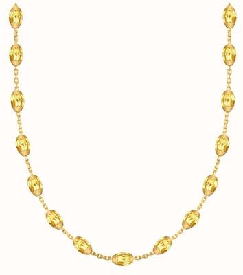 Real Effect London Gold-Plated Sterling Silver Bead Chain - (18 Inches) RE18YLL