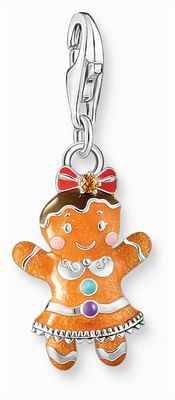 Thomas Sabo Gingerbread Girl Enamel Sterling Silver Charm Pendant 2200-691-7