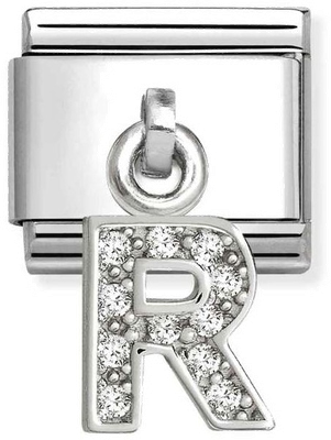 Nomination Classic Letter R Cubic Zirconia Charm 331818/18