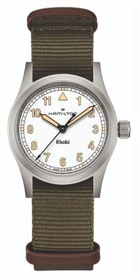 Hamilton Khaki Field Quartz (33mm) White Dial / Green Textile Strap H69301910