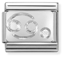 Nomination Classic Cancer Cubic Zirconia Sterling Silver Charm 330302/04