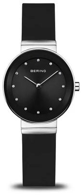 Bering Women's Classic (29mm) Black Dial / Black Silicone Strap 10129-402