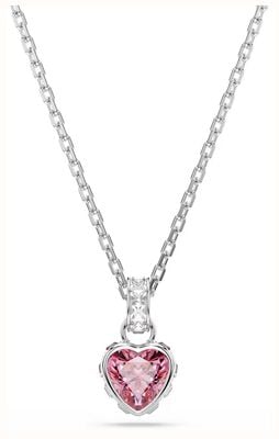 Swarovski Chroma pendant, Mixed cuts, Pink, Rhodium plated 5757789