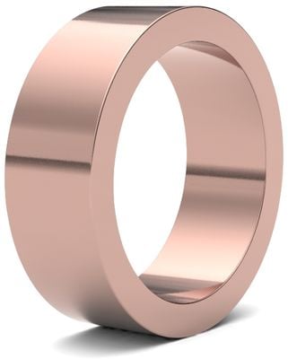 James Moore Wedding Rings | 9ct Rose Gold | 7mm | Heavy | Flat | AG_7LHF-9R