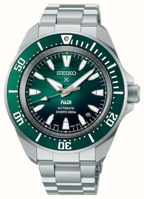 Seiko Prospex PADI 60th Anniversary 4R Compact Diver (41.7mm) Underwater-Green Dial / Steel Bracelet SRPL53K1