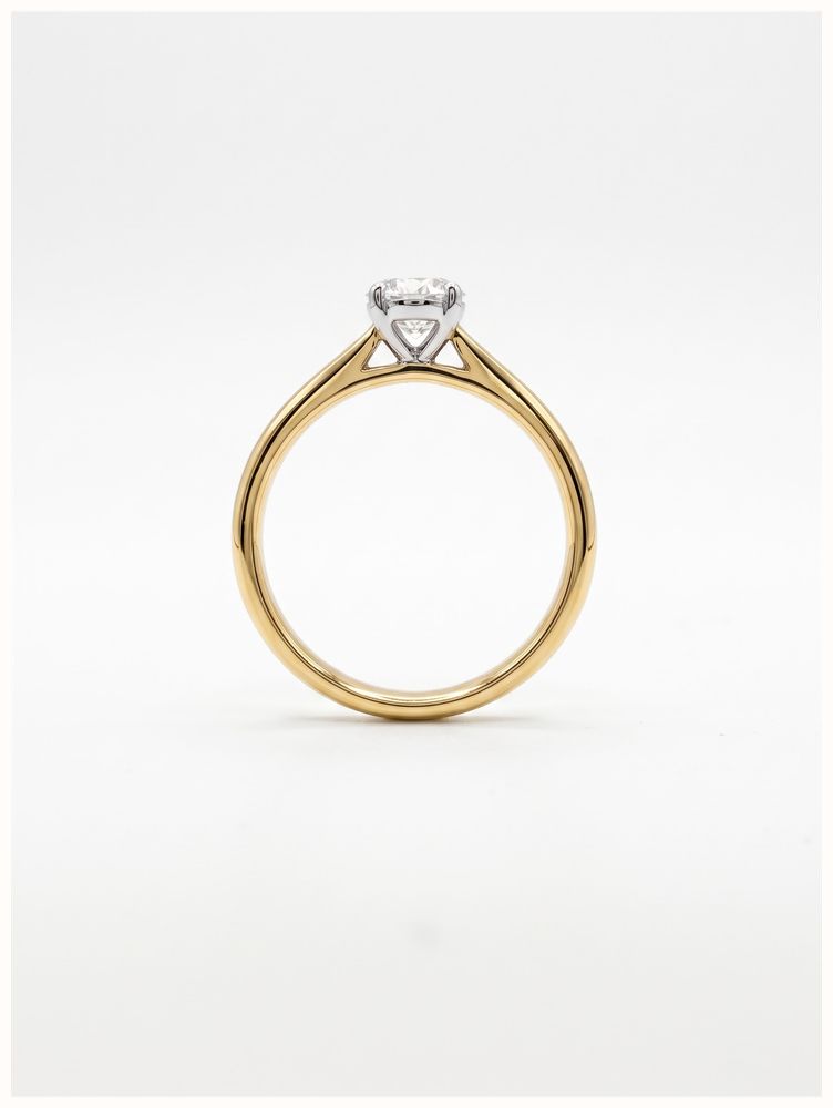 James Moore & Co 0.59ct Round Brilliant Natural Diamond 18ct Yellow Gold Solitaire Ring J68708 - alternate view 3
