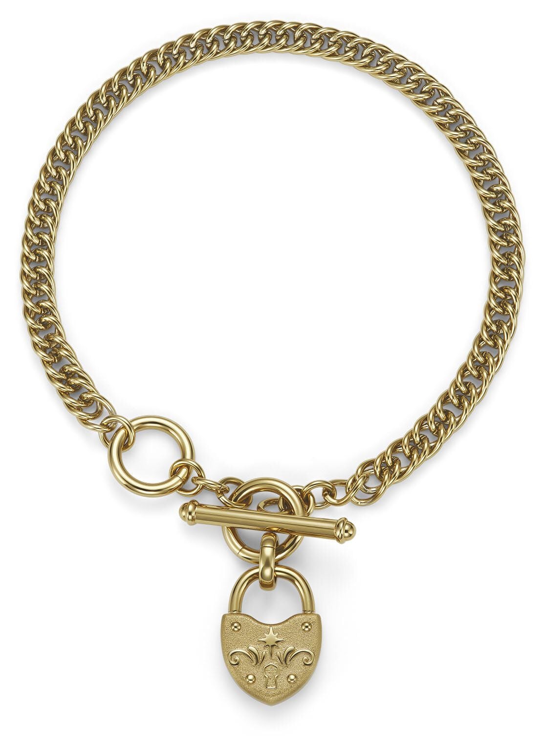 Olivia Burton 24100632 Lock Heart Gold Plated Toggle Jewellery