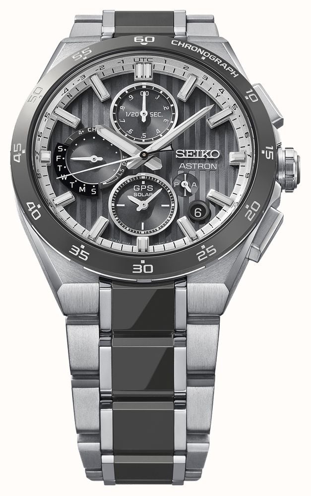 Seiko Astron GPS Solar Dual Time Chronograph (43.2mm) ‘Day Advanced Grey’ Dial / Titanium Bracelet HAB007J1 - alternate view 2