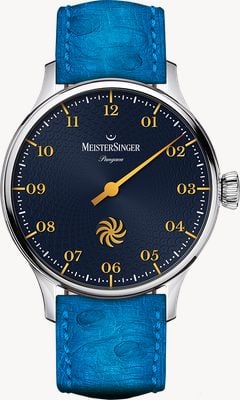 MeisterSinger Pangaea Automatic (40mm) Deep Blue Fermata Dial / Blue Leather Strap PDS917G-SF014