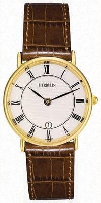 Herbelin Women's Gold Plated Classic Leather Strap 16845P08MA
