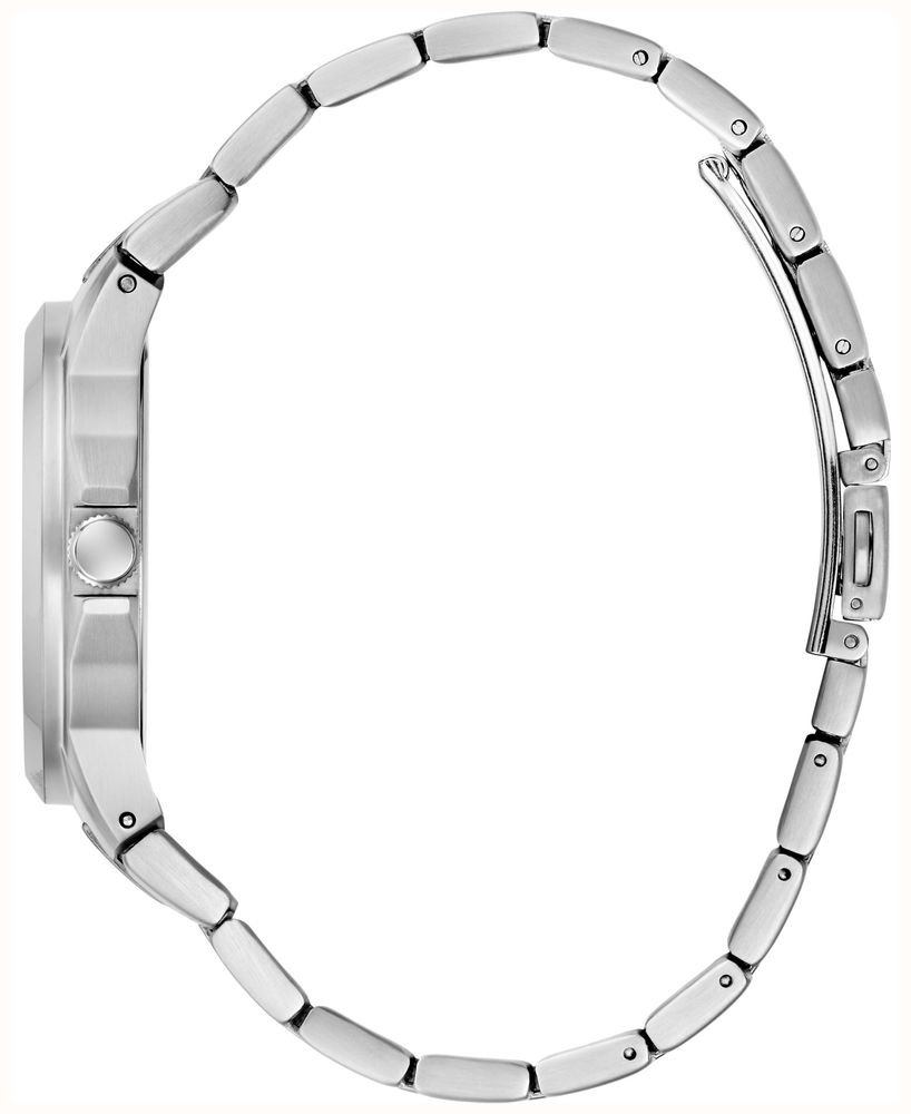 Guess Guess Mens Archie Blue Sunray Dial Silver-Tone Stainless Steel Bracelet GW1121G1 - alternate view 4