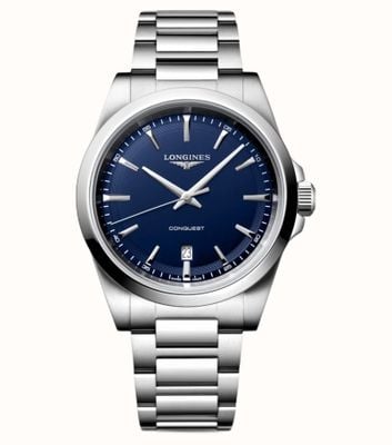 LONGINES Men's Conquest 41.00 mm Stainless Steel Date Display Quartz Watch L38604926