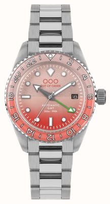 Out Of Order Paloma Automatic GMT (40mm) Pink Dial / Ultra-Brushed Stainless Steel Bracelet OOO.001-25.PA.BAND.SS