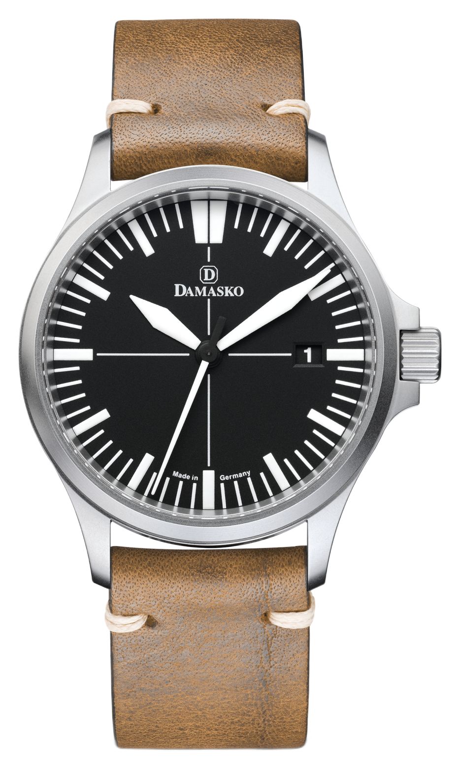 Damasko DK32 BEIGE LEATHER STRAP DK32 Three-Hand Manufacture Watch