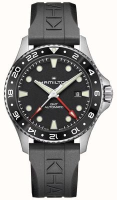 Hamilton Khaki Navy Scuba GMT Automatic (43mm) Black Dial / Black Rubber Strap H82555330
