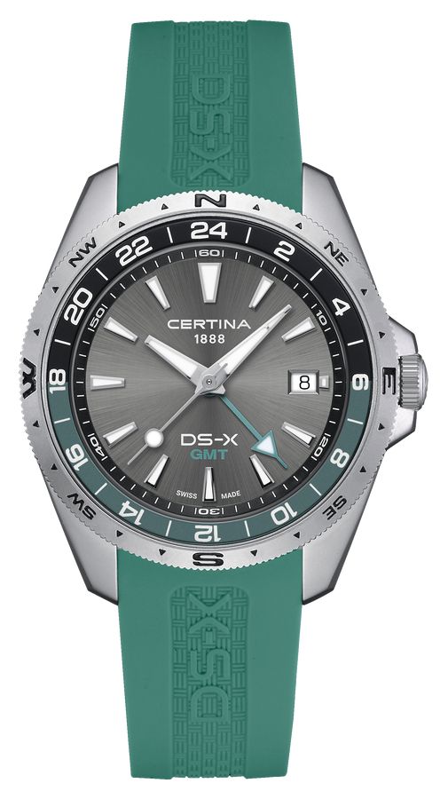 Certina C0474521708100 DS-X Quartz GMT (41mm) Grey Dial / Watch