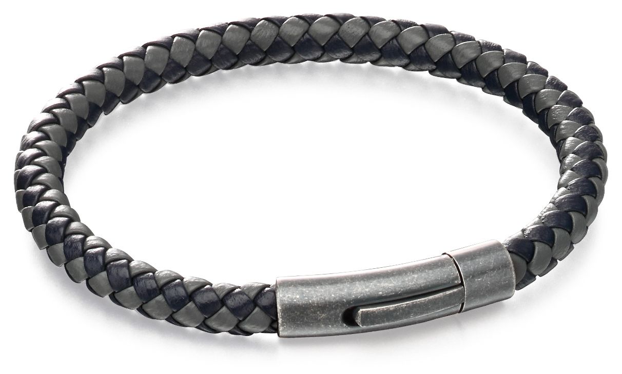 Fred Bennett B5062 Blue Grey Leather Bracelet Jewellery