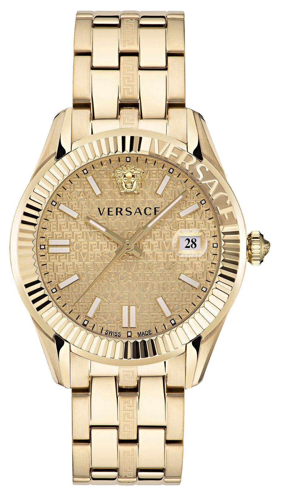 Versace VE3K00522 GRECA TIME (41mm) Gold Dial / Gold PVD Watch