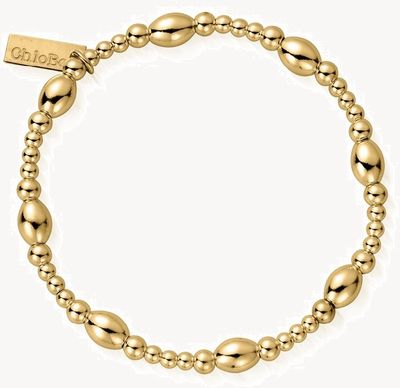 ChloBo | Sterling Silver Gold Plated 'Cute Oval' Bracelet | GBCOR