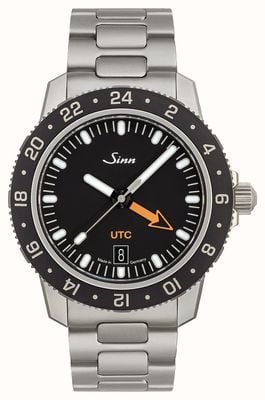 Sinn 105 St Sa UTC (41mm) Black Dial / H-Link Stainless Steel Bracelet 105.020 H LINK