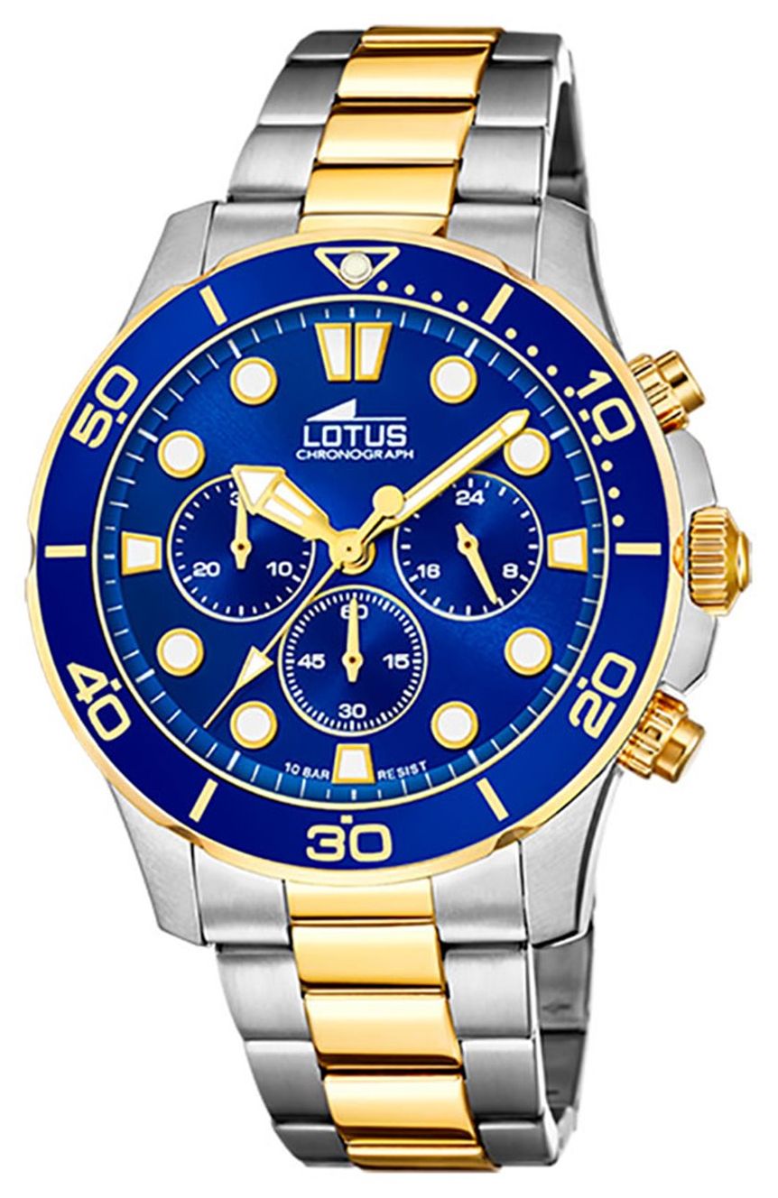 Lotus L18757/1 Men's Two-Tone Steel Bracelet | Blue Watch
