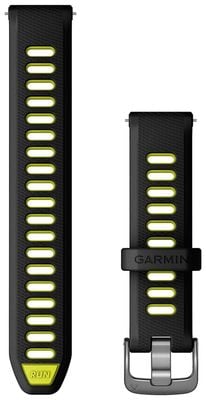 Garmin Quick Release Strap Only (18mm) Black/Amp Yellow Silicone, Slate Hardware 010-11251-A3