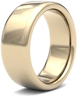 James Moore Wedding Rings | 9ct Yellow Gold | 8mm | Heavy | Soft Court | AG_8GHS-9Y