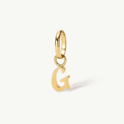 D.LOUISE Gpld Tone Mini Italic Initial Charm - G CH-39-07
