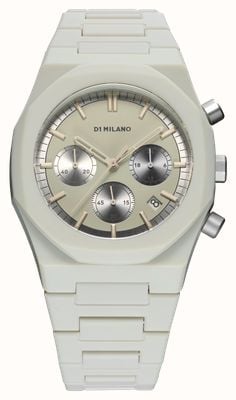 D1 Milano Polychrono Fossil Grey (40.5mm) Matte Grey Dial / Grey Polycarbonate Strap PHBJ08