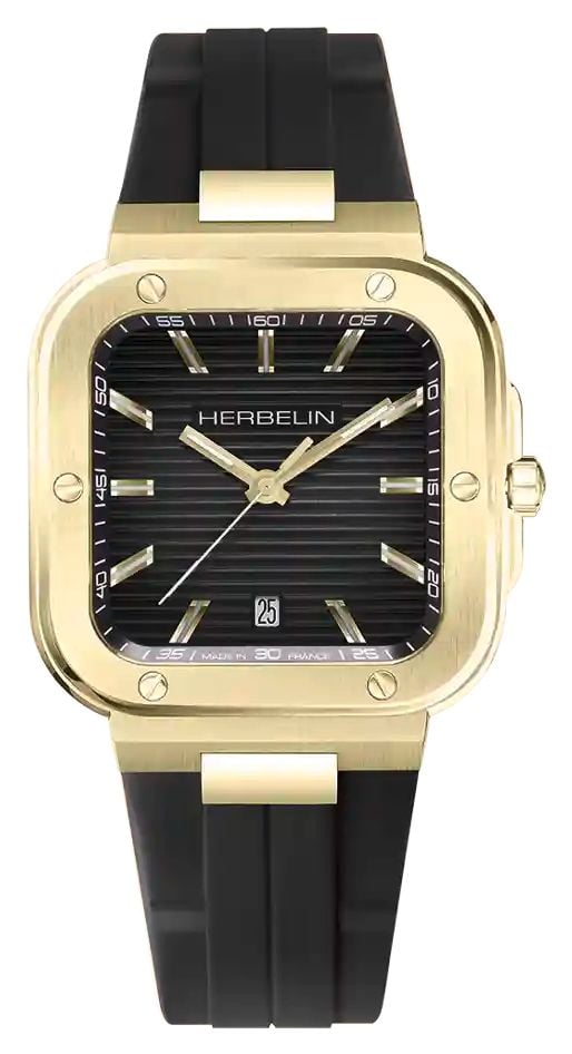 Herbelin 12246P1N14CA Cap Camarat Square Quartz (39mm) Black Watch