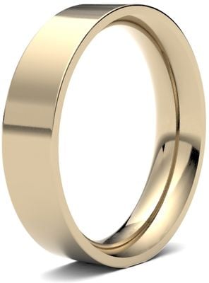 James Moore Wedding Rings | 9ct Yellow Gold | 5mm | Heavy | Flat Court | AG_5LHE-9Y