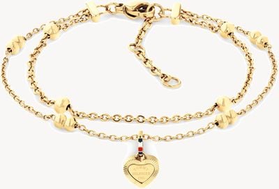 Tommy Hilfiger Layered Set Gold Bracelet with Heart Pendant 2781012