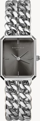 Rosefield Studio Edition - Double Chain (19.5mm) Grey Sunray Dial / Stainless Steel Bracelet SGSSS-O78