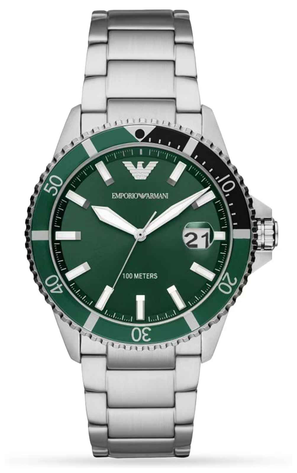 Emporio Armani AR11838 Men's Stainless Steel Bracelet Green Watch