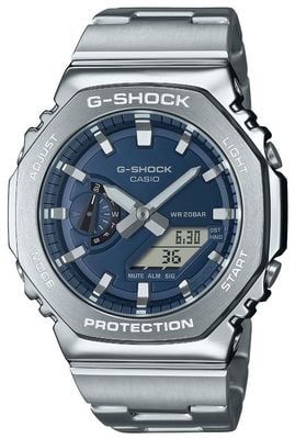 Casio G-Shock Metal (44.4mm) Blue Hybrid Dial / Stainless Steel Bracelet GM-2110D-2BER
