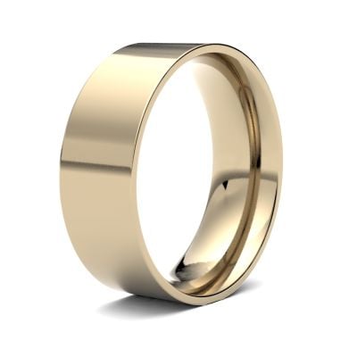 James Moore Wedding Rings | 9ct Yellow Gold | 7mm | Light | Flat Court | AG_7LLE-9Y