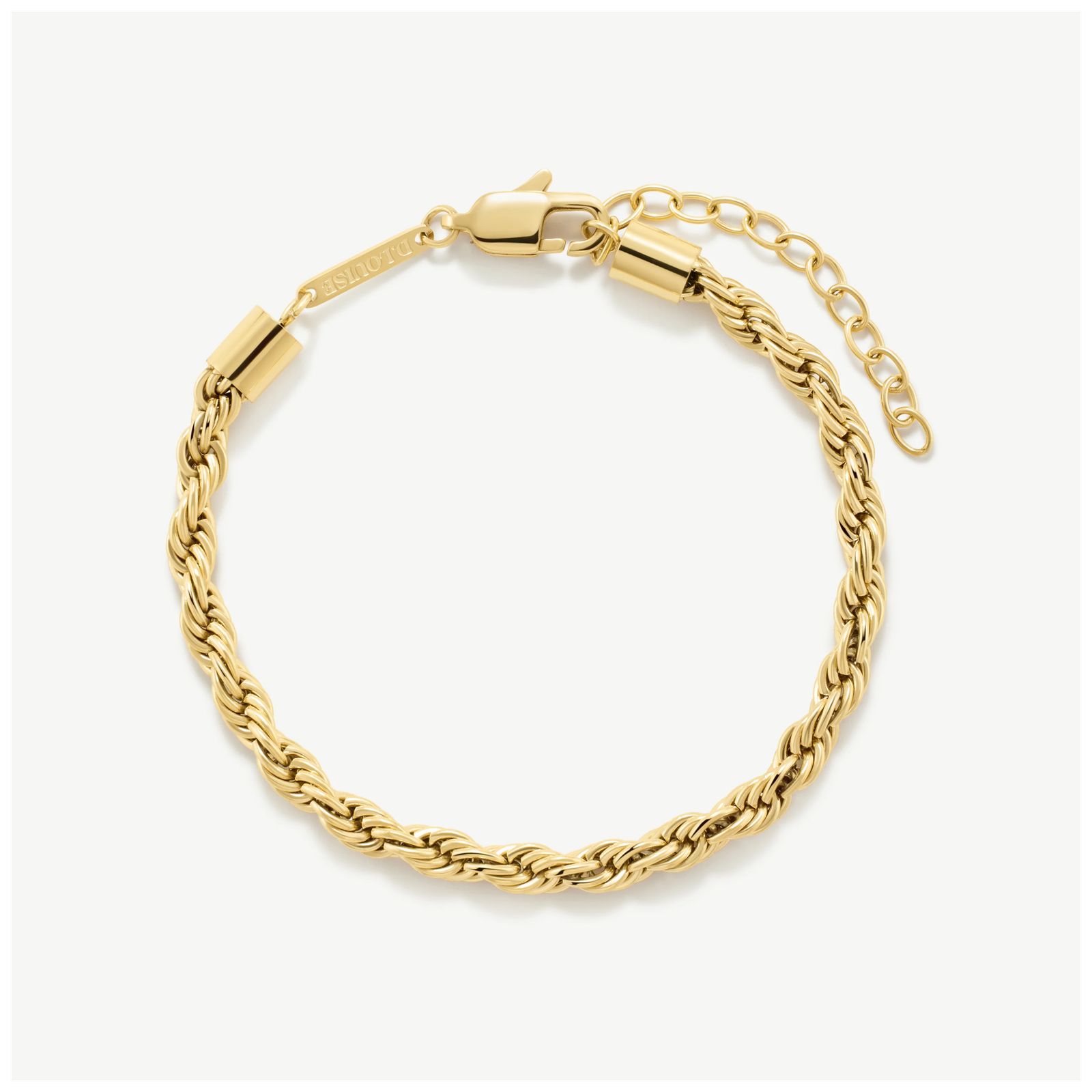 D.LOUISE GB-002 Gold Tone Delicate Rope Bracelet Jewellery