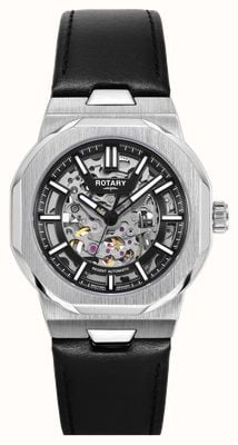 Rotary Sport Regent Skeleton Automatic (40mm) Black Dial / Black Leather Strap GS05495/04