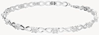 Sterling Silver Infinty And CZ Bracelet H6973/S
