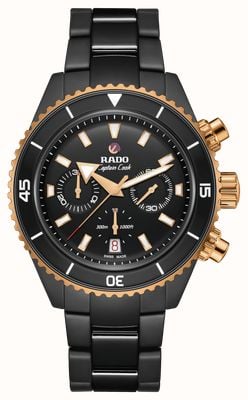 RADO Captain Cook High-Tech Ceramic Chronograph (43mm) Black Dial / Black High-Tech Ceramic Bracelet R32190153