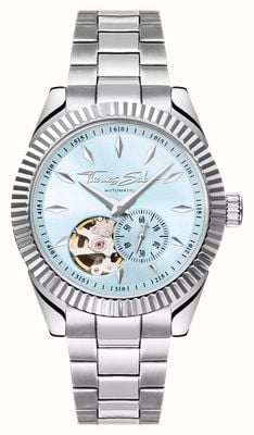 Thomas Sabo Open-Heart Automatic (36mm) Ice Blue Dial / Stainless Steel Bracelet WA0417-201-209-36