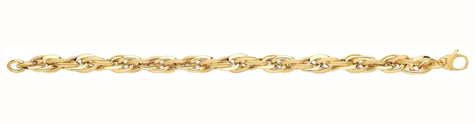 James Moore TH Women's 9ct Yellow Gold 7.5 Inches Fancy Bracelet BR623