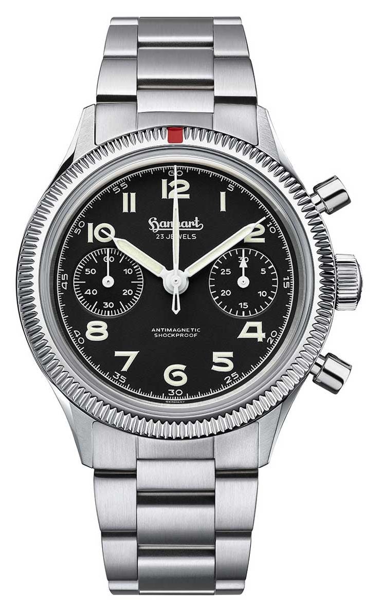 Hanhart H701.210-6428 417 ES 1954 (39mm) Black Dial / Watch