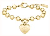 Lacoste Love My Croc Yellow Gold IP Beads Bracelet with Heart Charm 2040506 - alternate view 2