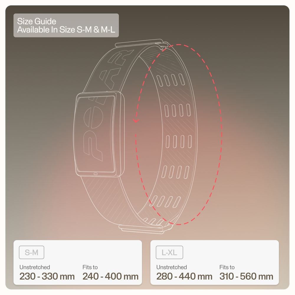 Polar Loop Grey Elastic Textile Armband (S-M) - STRAP ONLY 910121505 - alternate view 3