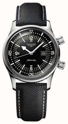 LONGINES Legend Diver (36mm) Black Dial / Black Leather Strap L33744500