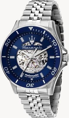 Maserati Men's Sfida Automatic (44mm) Blue Dial / Stainless Steel Bracelet R8823140011
