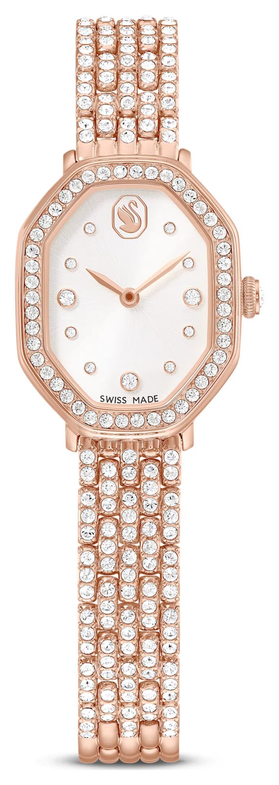Swarovski 5749449 Dextera Octagon (23mm) Silver Sunray Dial Watch